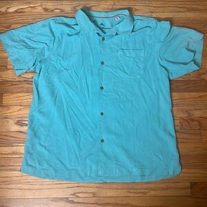 Men’s Tommy Bahama green XXL camp shirt. Great condition.